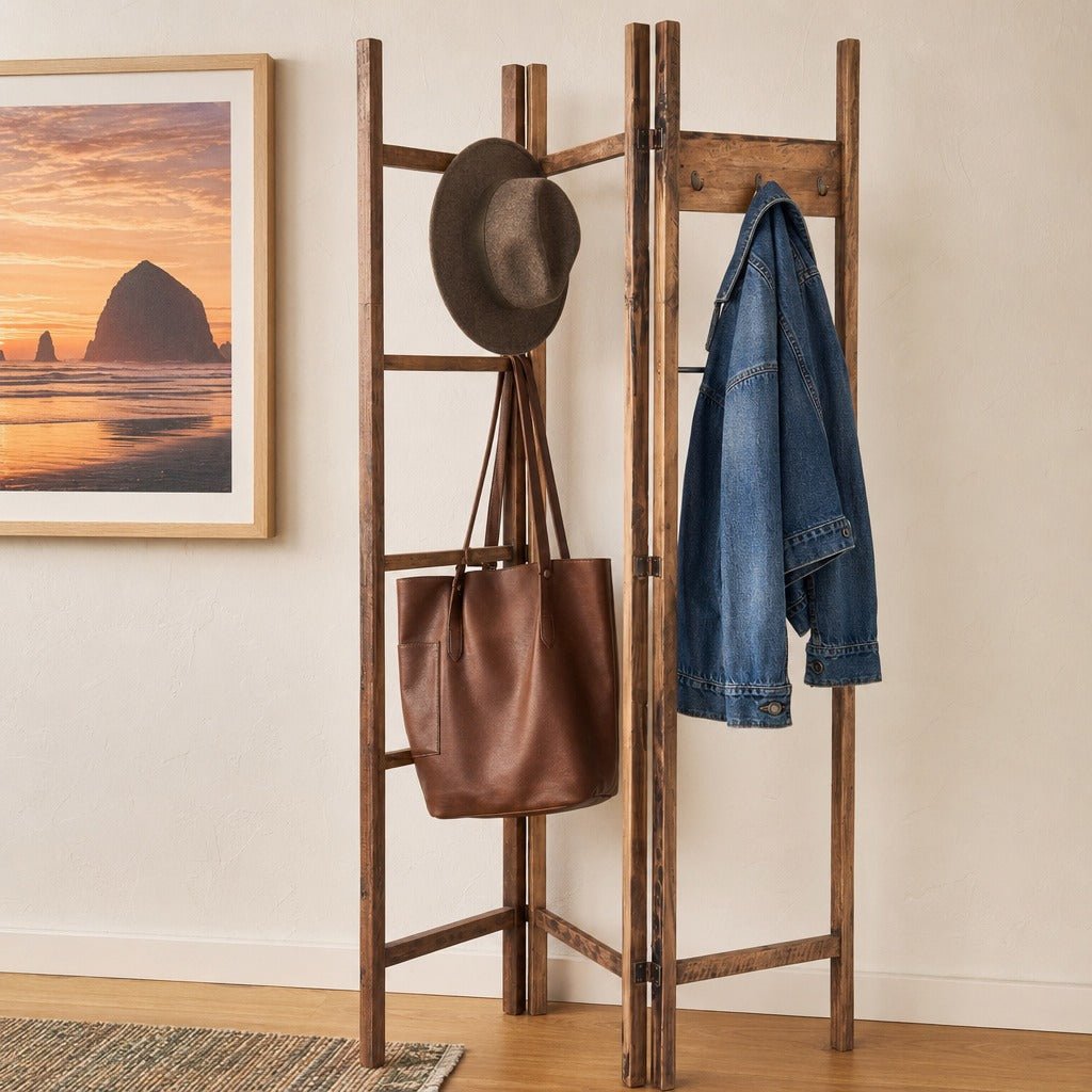 Lincoln Multi-Use Hanger styled in a bright mid-century modern Portland home - Whats New Furniture