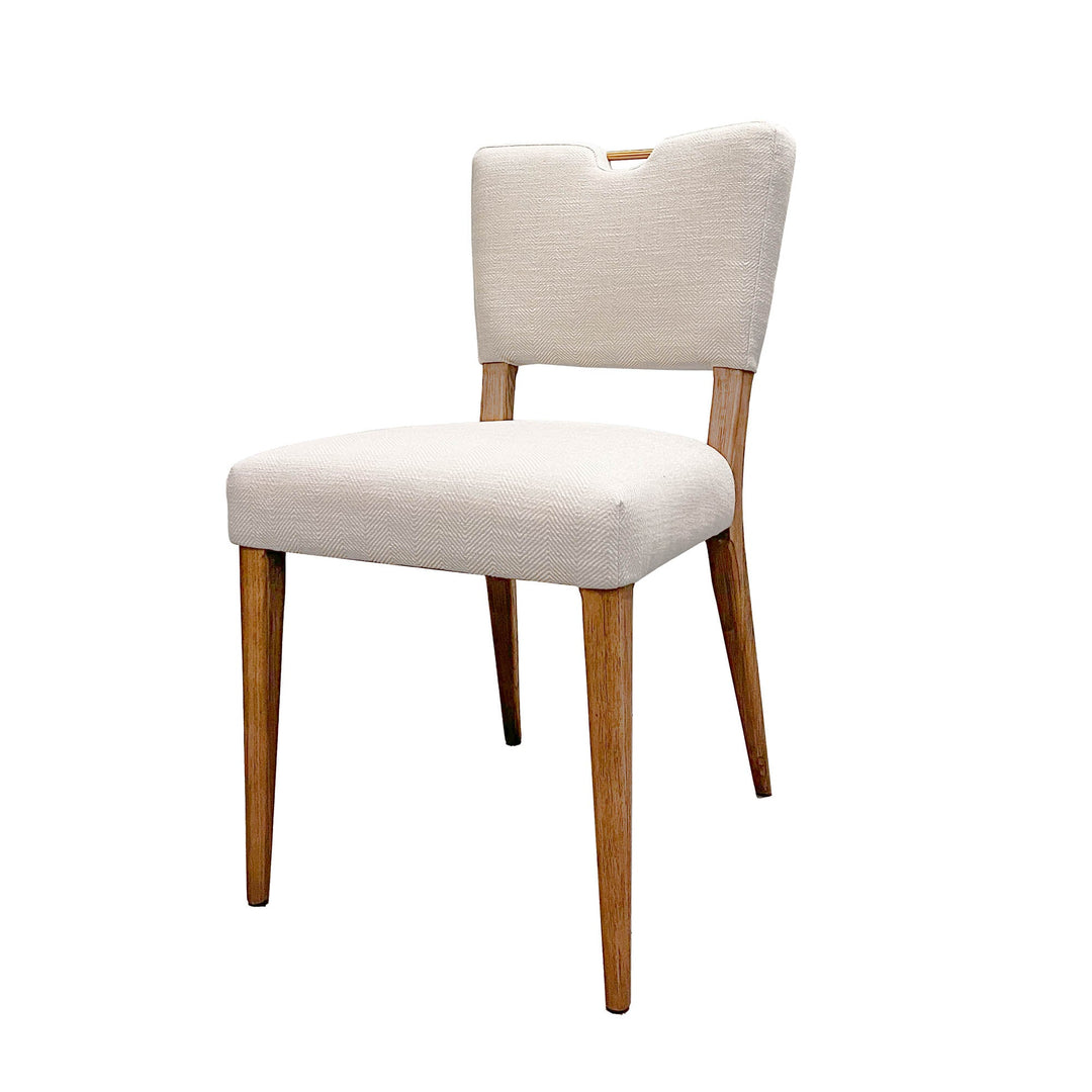 Luella Dining Chair - Sandy Beige/Cool Brown Legs - Whats New Furniture Portland OR
