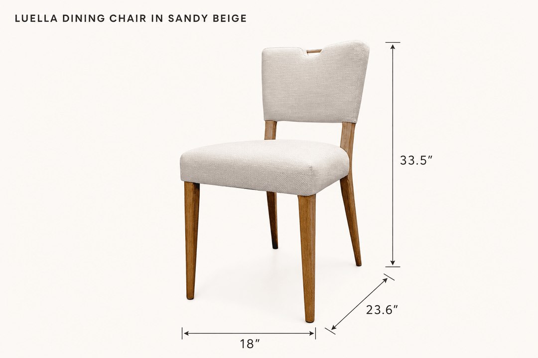 Luella Dining Chair in Sandy Beige dimensions - What&