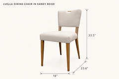 Luella Dining Chair in Sandy Beige dimensions - What&