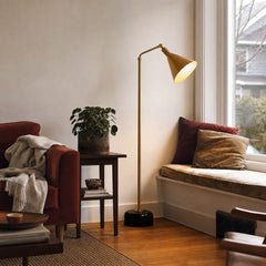 Lumia Floor Lamp styled in Portland AlbertArts foursquare living room - Whats New Furniture