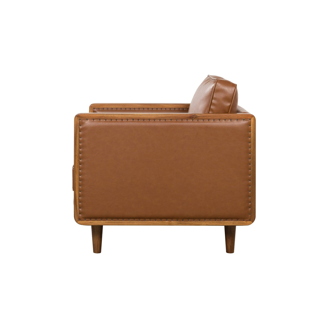 Mandalay Club Chair in Vegan Nut - accent chair by LH Imports - Whats New Furniture Portland OR