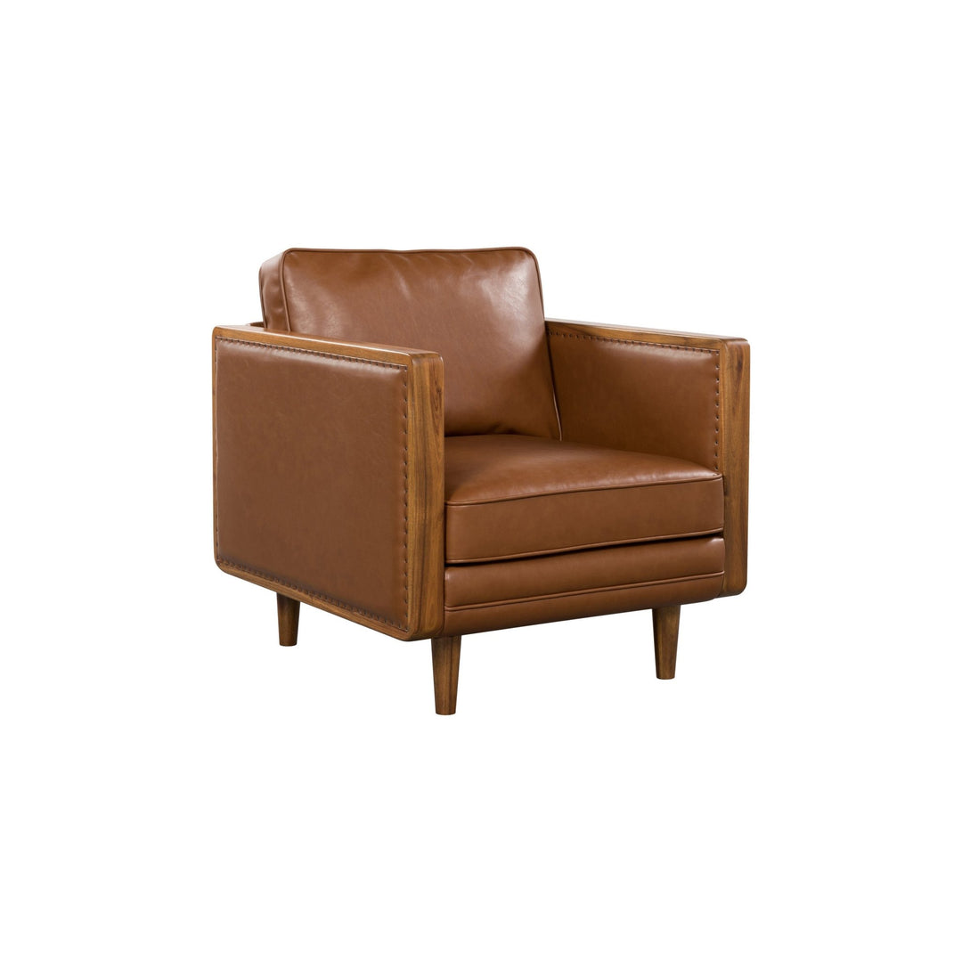 Mandalay Club Chair in Vegan Nut - accent chair by LH Imports - Whats New Furniture Portland OR