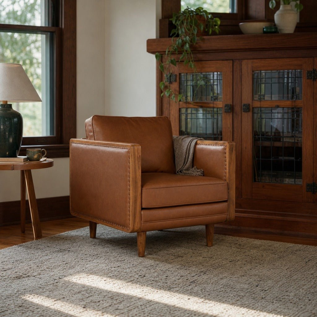 Mandalay Club Chair in Vegan Nut styled in Portland Ladd&