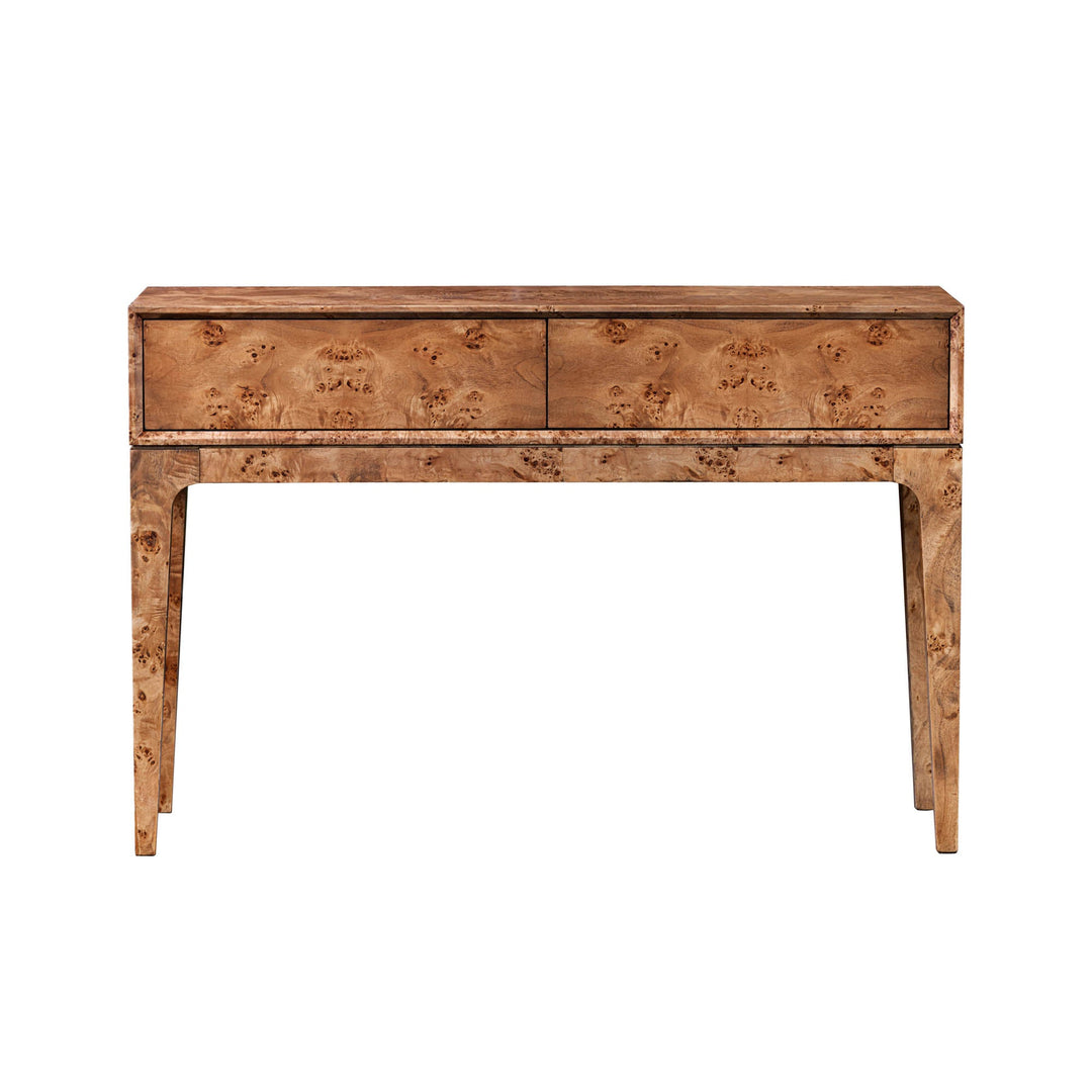 Mappa Console Table in Dark Burl - Whats New Furniture Portland