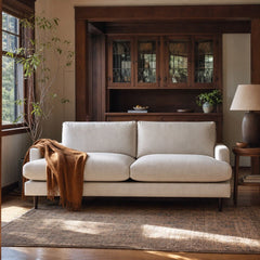 Martha Sofa in Beach Alabaster styled in Portland Hawthorne Craftsmbungalow living room - Whats New Furniture