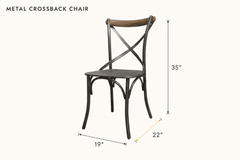 Metal Crossback Chair dimensions - What&