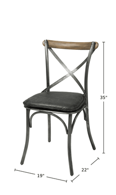 Metal Crossback Chair - dining chair by LH Imports - Whats New Furniture Portland OR