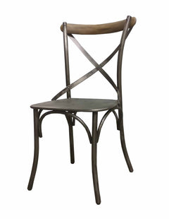 Metal Crossback Chair - dining chair by LH Imports - Whats New Furniture Portland OR