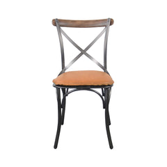 Metal Crossback Dining Chair in Cognac - dining chair by LH Imports - Whats New Furniture Portland OR