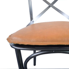 Metal Crossback Dining Chair in Cognac - dining chair by LH Imports - Whats New Furniture Portland OR