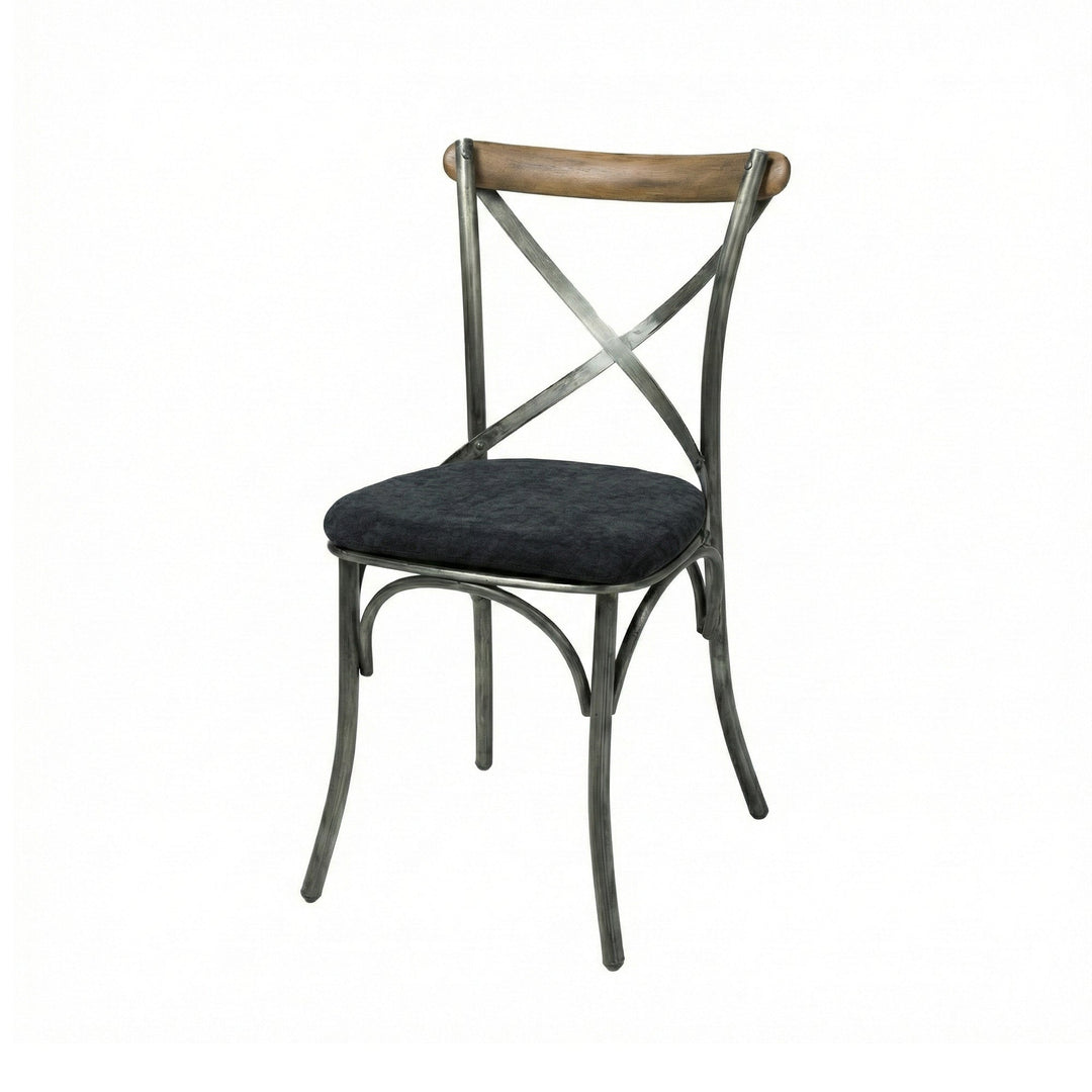 Metal Crossback Seat Cushion in Black - dining chair by LH Imports - Whats New Furniture Portland OR