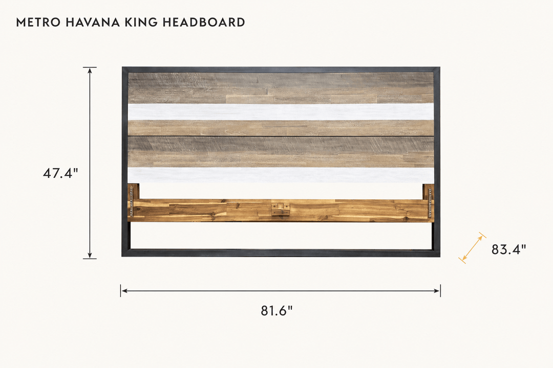 Metro Havana King Headboard dimensions - What&