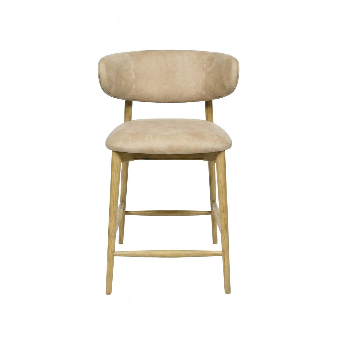 Natural top-grain leather, front view — What&