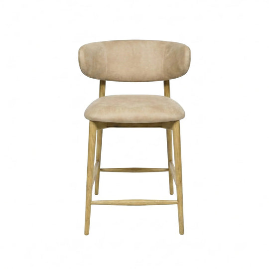 Natural top-grain leather, front view — What&