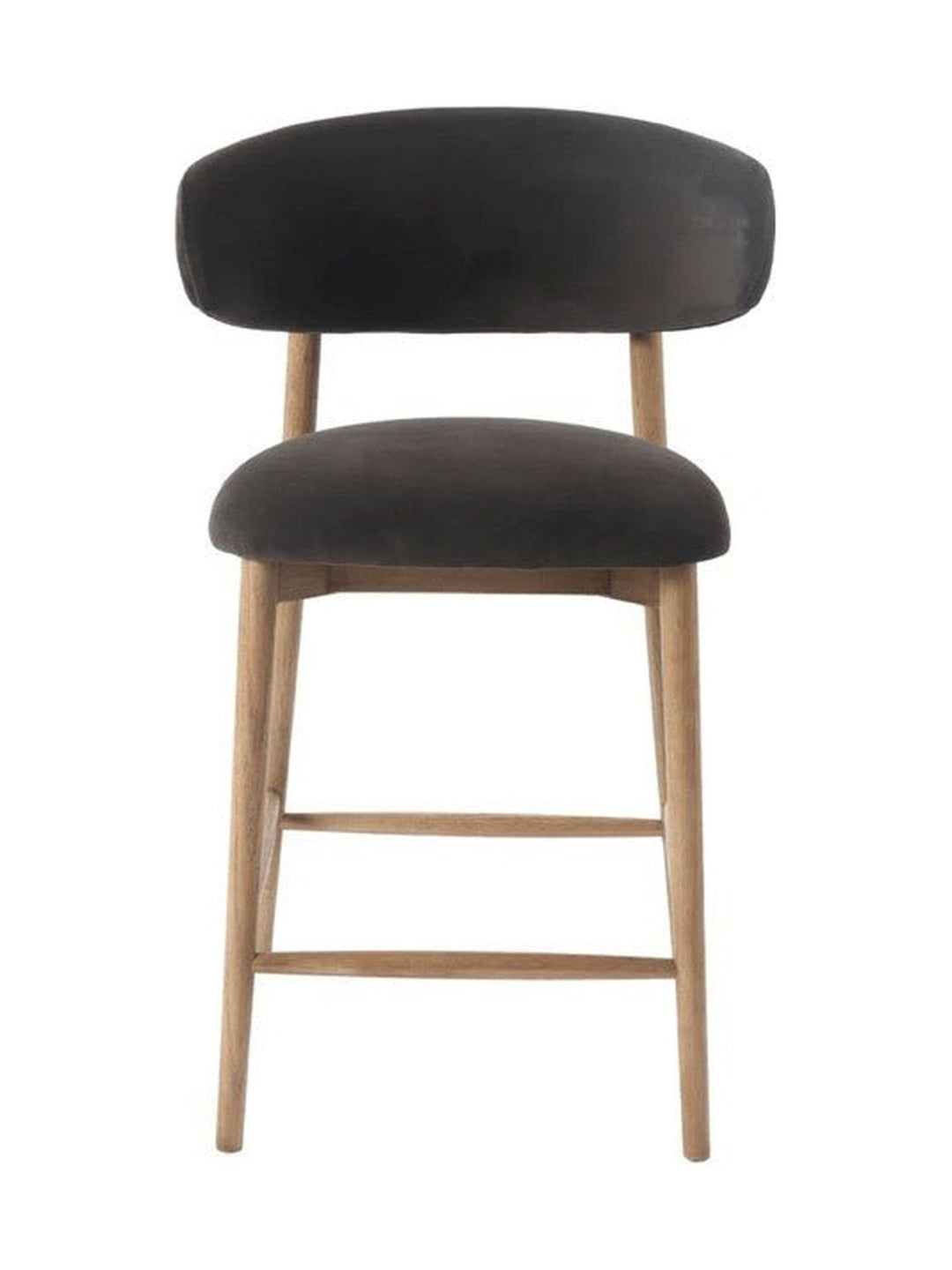 Slate Charcoal polyester fabric, front view — What's New Furniture Portland
