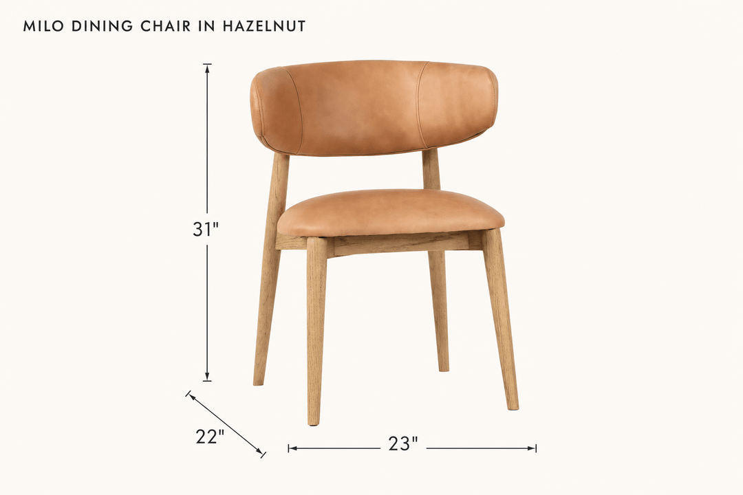 Milo Dining Chair in Hazelnut dimensions - What&