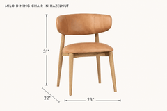 Milo Dining Chair in Hazelnut dimensions - What&