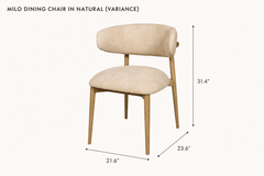 Milo Dining Chair in Natural (Variance) dimensions - What&