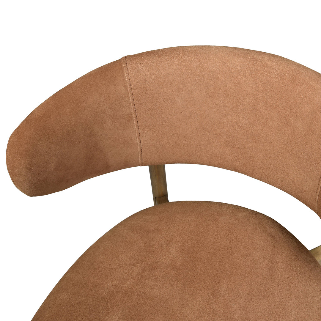 Milo Dining Chair in Tan Suede - dining chair by LH Imports - Whats New Furniture Portland OR