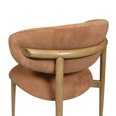 Milo Dining Chair in Tan Suede - dining chair by LH Imports - Whats New Furniture Portland OR