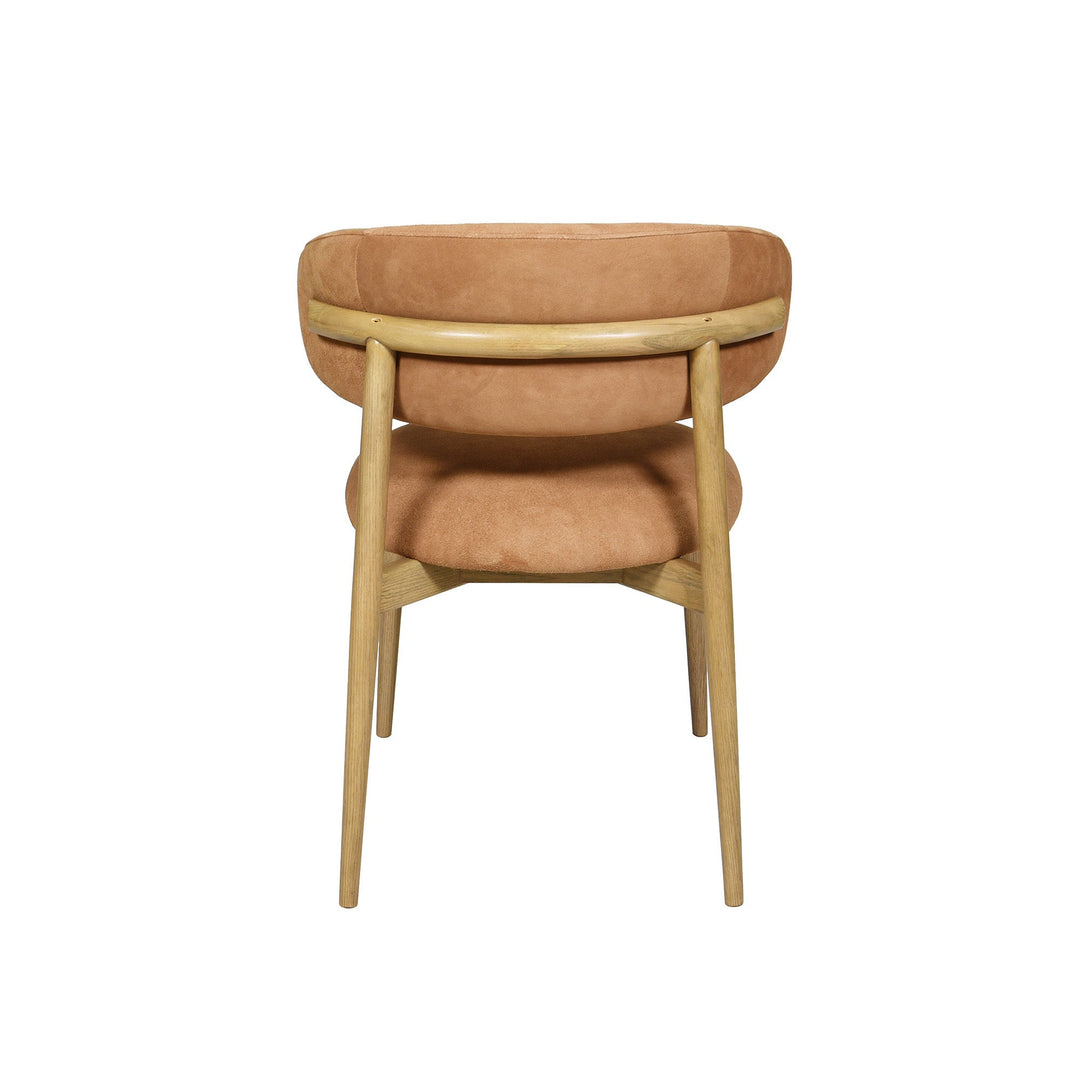 Milo Dining Chair in Tan Suede - dining chair by LH Imports - Whats New Furniture Portland OR