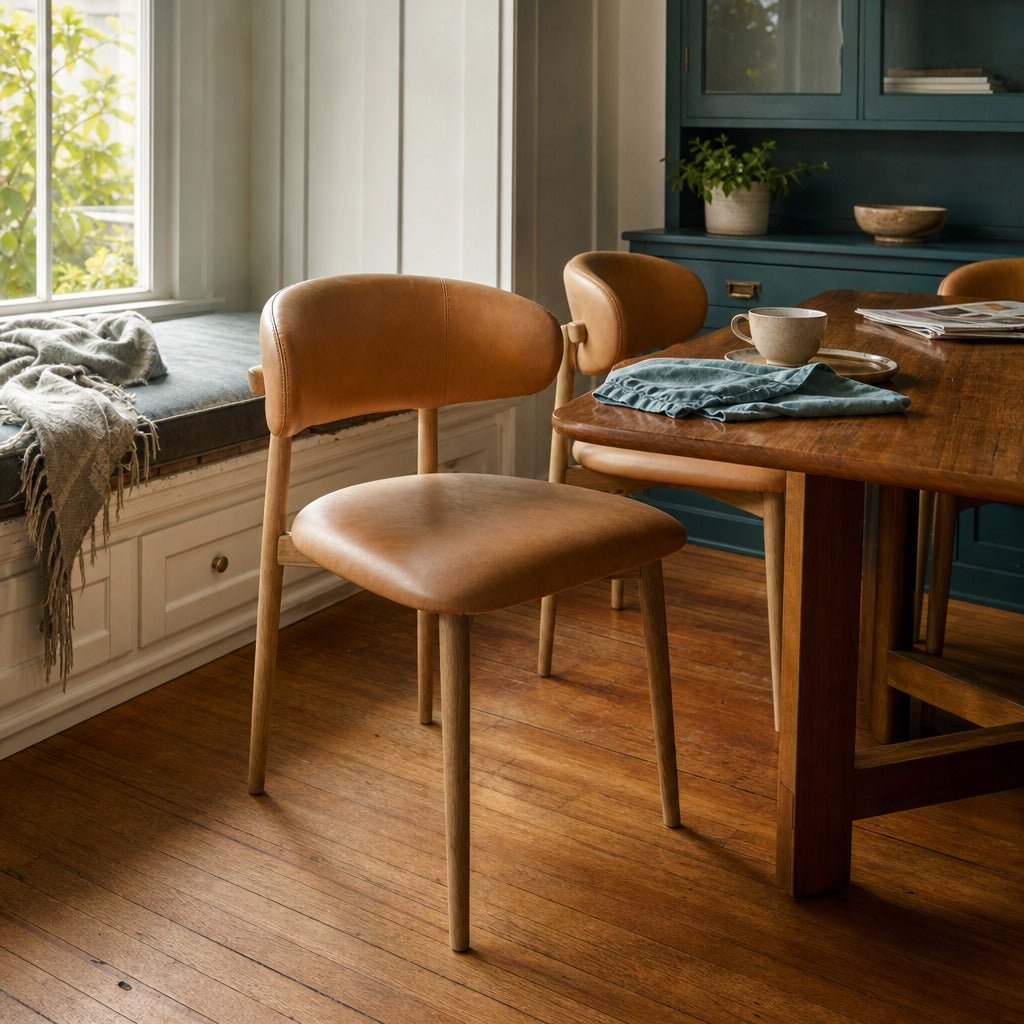 Milo Dining Chair in Tan styled in Portland Ladd&