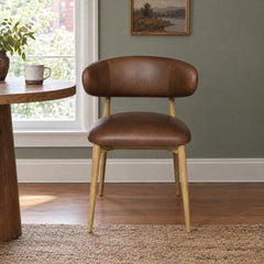 Milo Dining Chair in Mocha in a styled Portland dining room - Whats New Furniture Portland OR