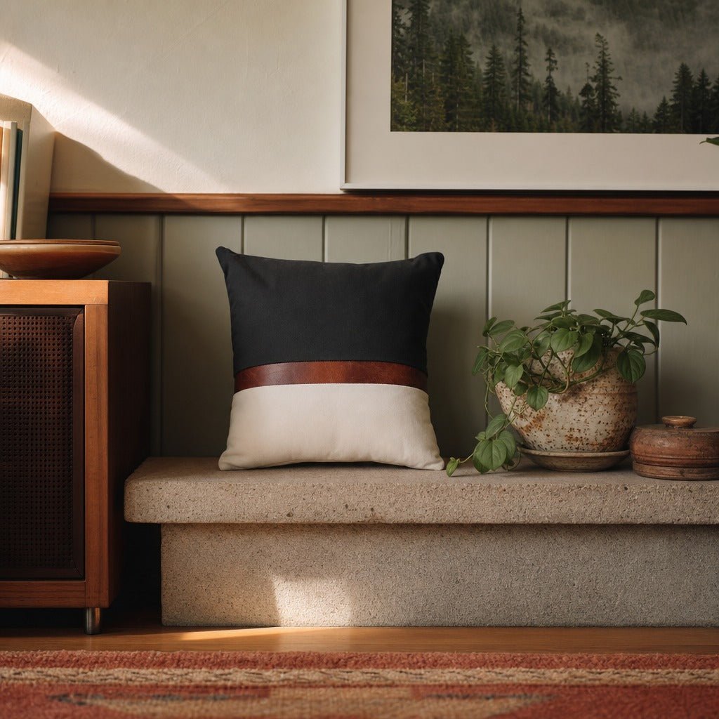 Mood Decorative Pillow styled in Portland 1960s Garden Home ranch living room - Whats New Furniture