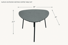 Naples Outdoor Nesting Coffee Table Set dimensions - What&