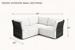 Naples Outdoor Small Sectional dimensions - What&