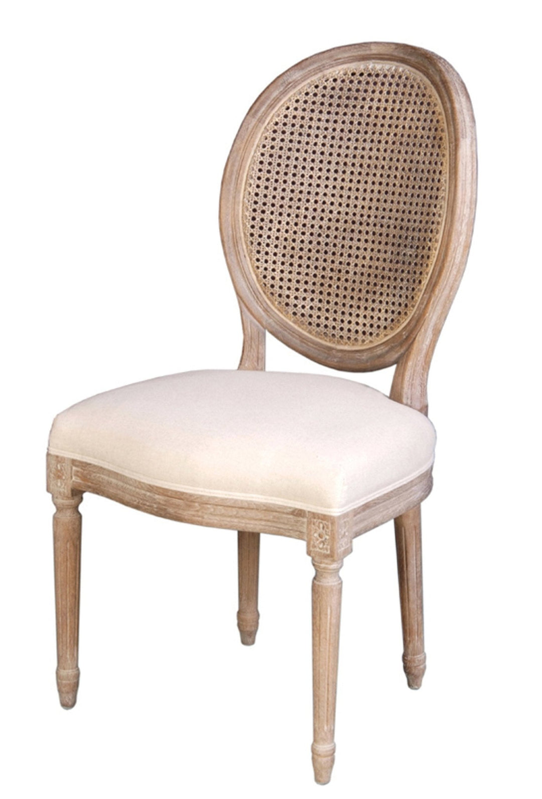 Napoleon Cane Back Dining Chair in Antique Linen - dining chair by LH Imports - Whats New Furniture Portland OR