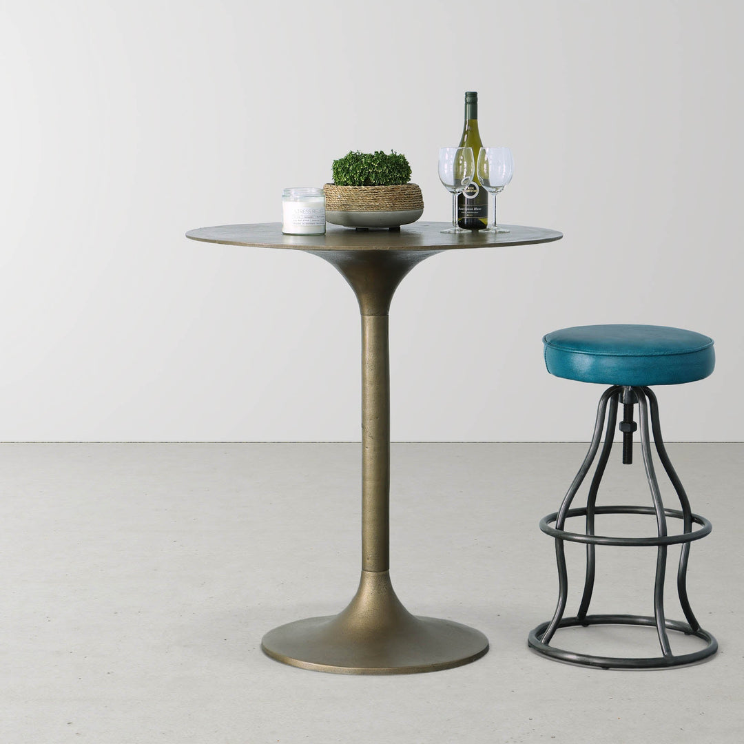 Nature Low Round Grass and Concrete Pot - home decor by LH Imports - Whats New Furniture Portland OR
