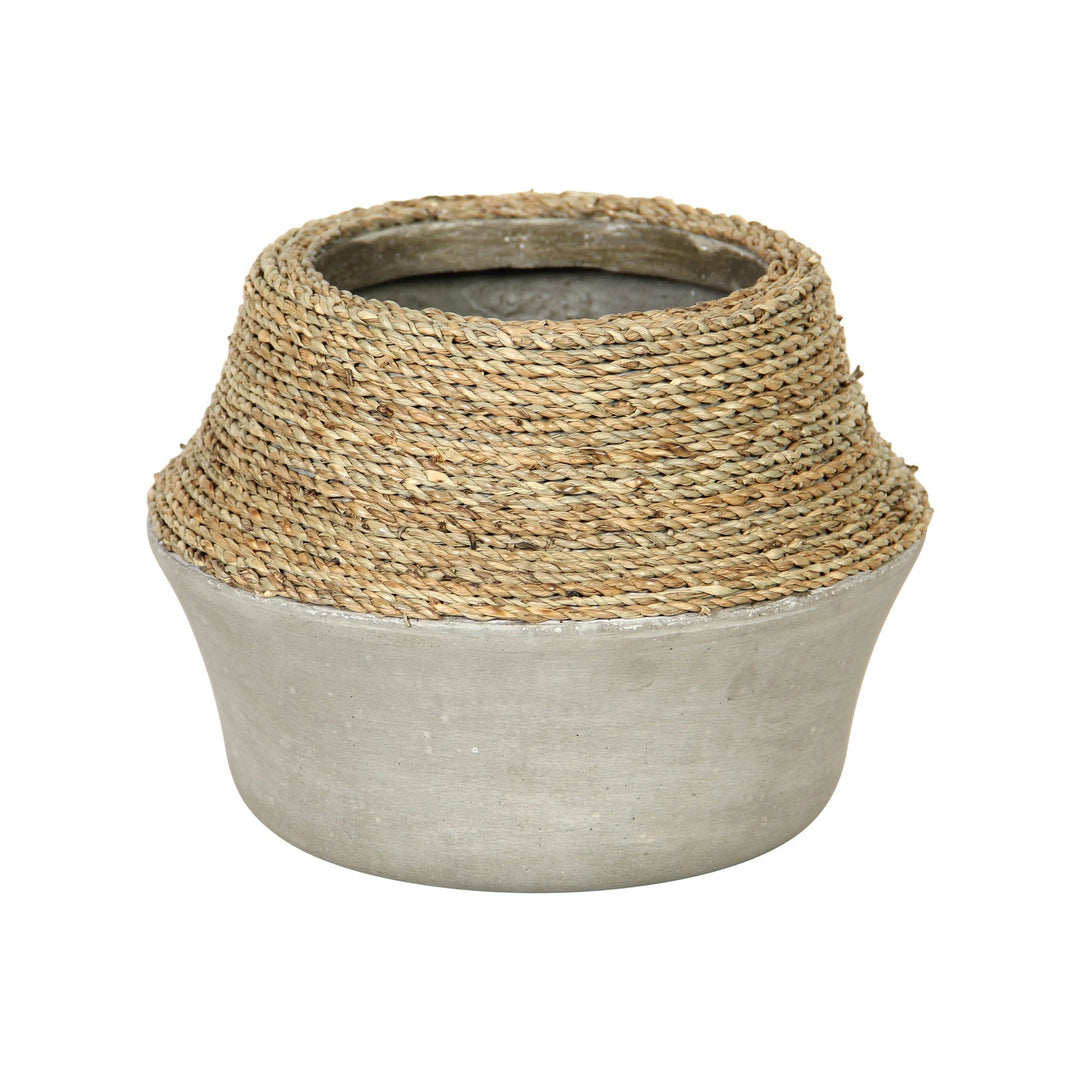 Nature Milk Jug Grass and Concrete Pot - home decor by LH Imports - Whats New Furniture Portland OR