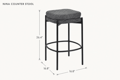 Nina Counter Stool dimensions - What&