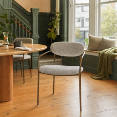 Oasis Arm Dining Chair styled in Portland NW 23rd Victoriwith bay window dining room - Whats New Furniture