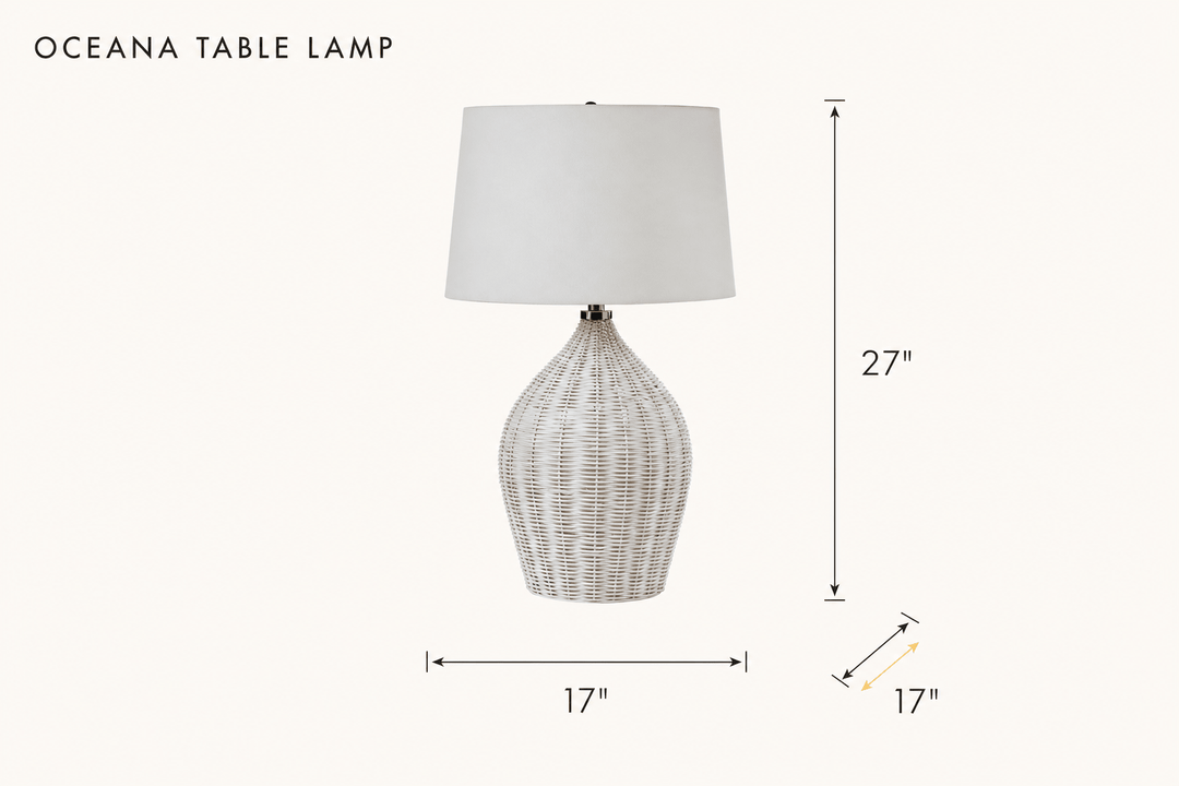 Oceana Table Lamp dimensions - What&