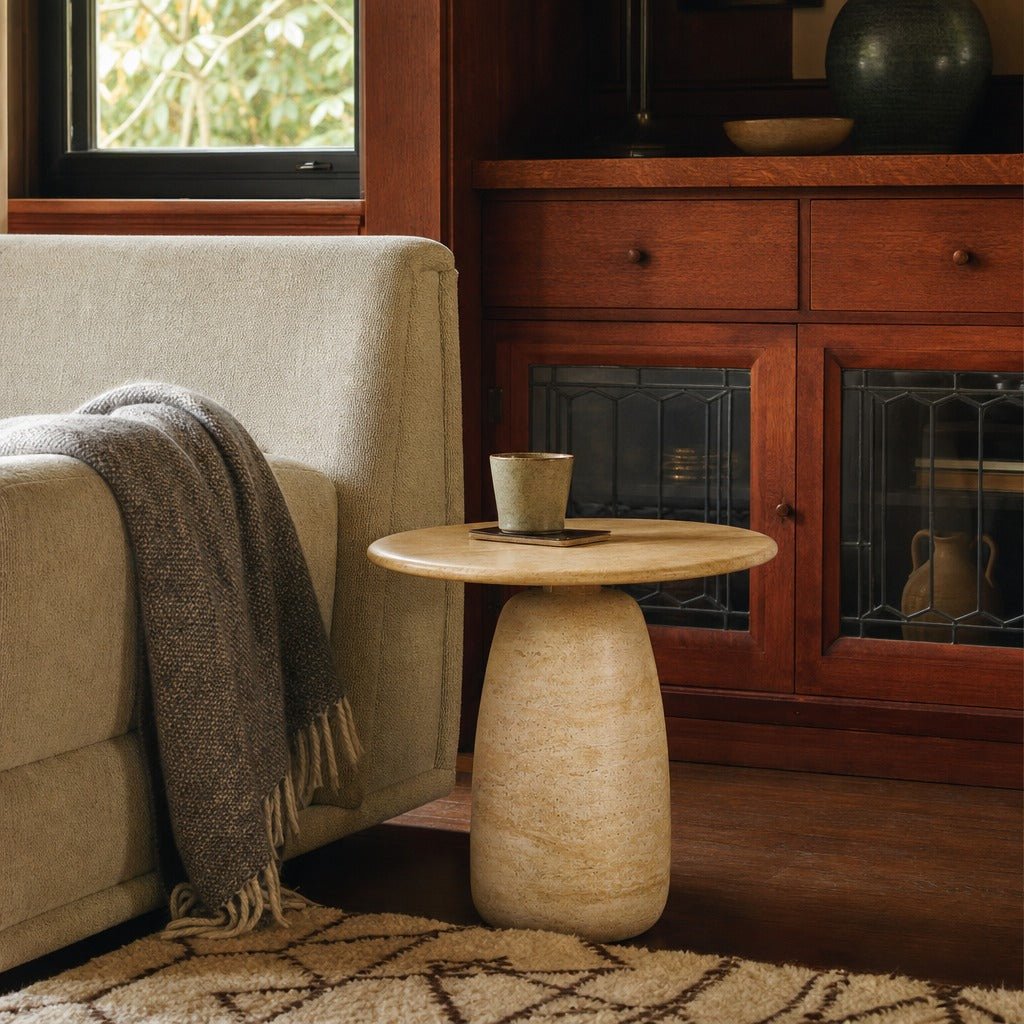 Olympia Low Side Table styled in Portland Ladd&