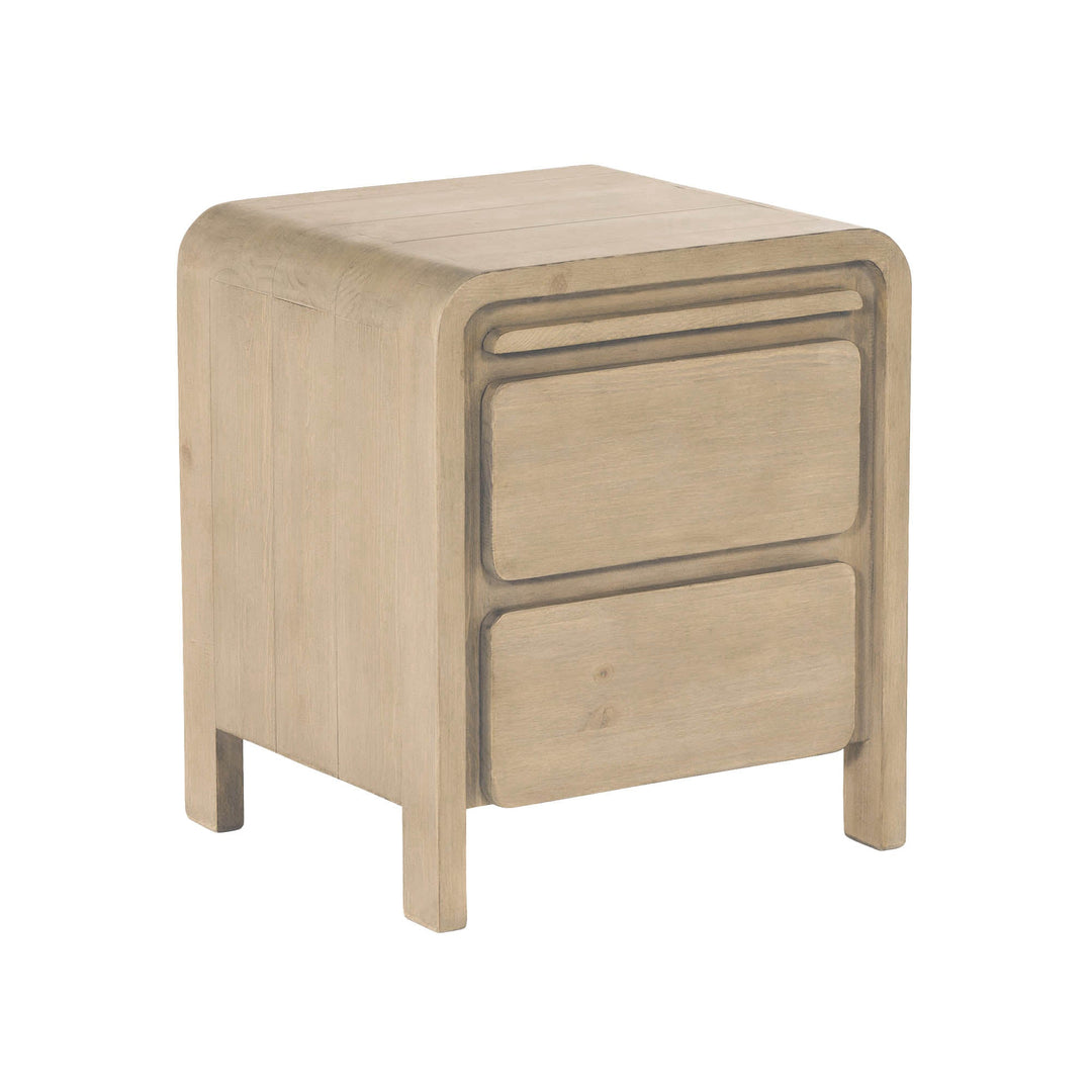 Opera 2 Drawer Nightstand in Scrubbed Teak - nightstand by LH Imports - Whats New Furniture Portland OR