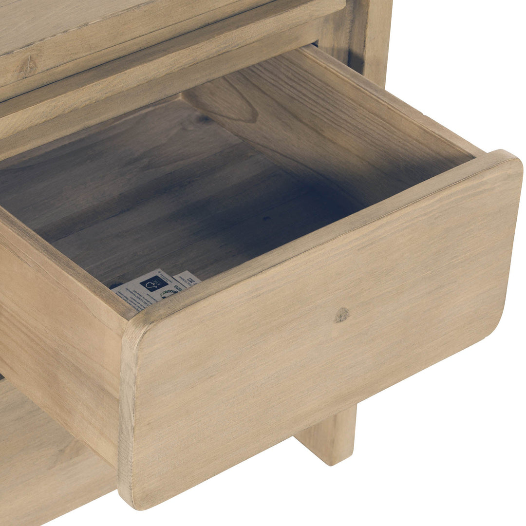 Opera 2 Drawer Nightstand in Scrubbed Teak - nightstand by LH Imports - Whats New Furniture Portland OR