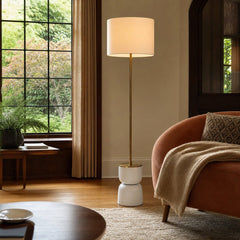 Orchid Floor Lamp styled in Portland Laurelhurst Tudor cottage living room - Whats New Furniture