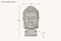 Patio Buddha Head dimensions - What&