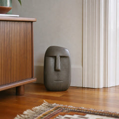 Patio Moai Statue styled in Portland St. Johns bungalow living room - Whats New Furniture