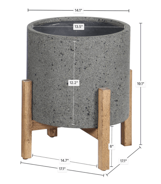 PATIO ROUND STANDING POT - What&