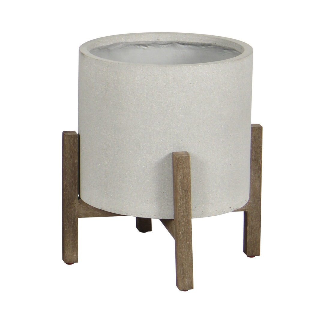 PATIO ROUND STANDING POT in Natural Stone - studio - LH Imports - Whats New Furniture Portland OR