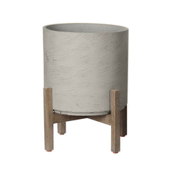 Patio Round Standing Pot Large in Cement Grey - home decor by LH Imports - Whats New Furniture Portland OR