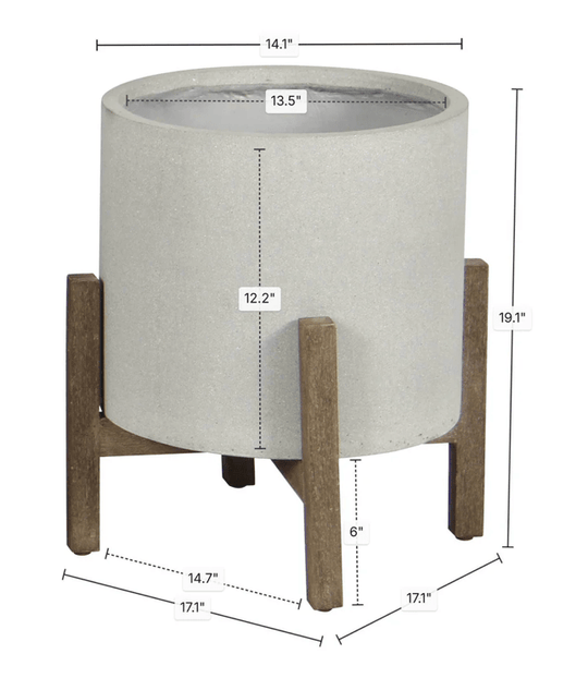 PATIO ROUND STANDING POT - What&