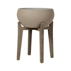 Patio Standing Urn Large in Brown Stone - home decor by LH Imports - Whats New Furniture Portland OR