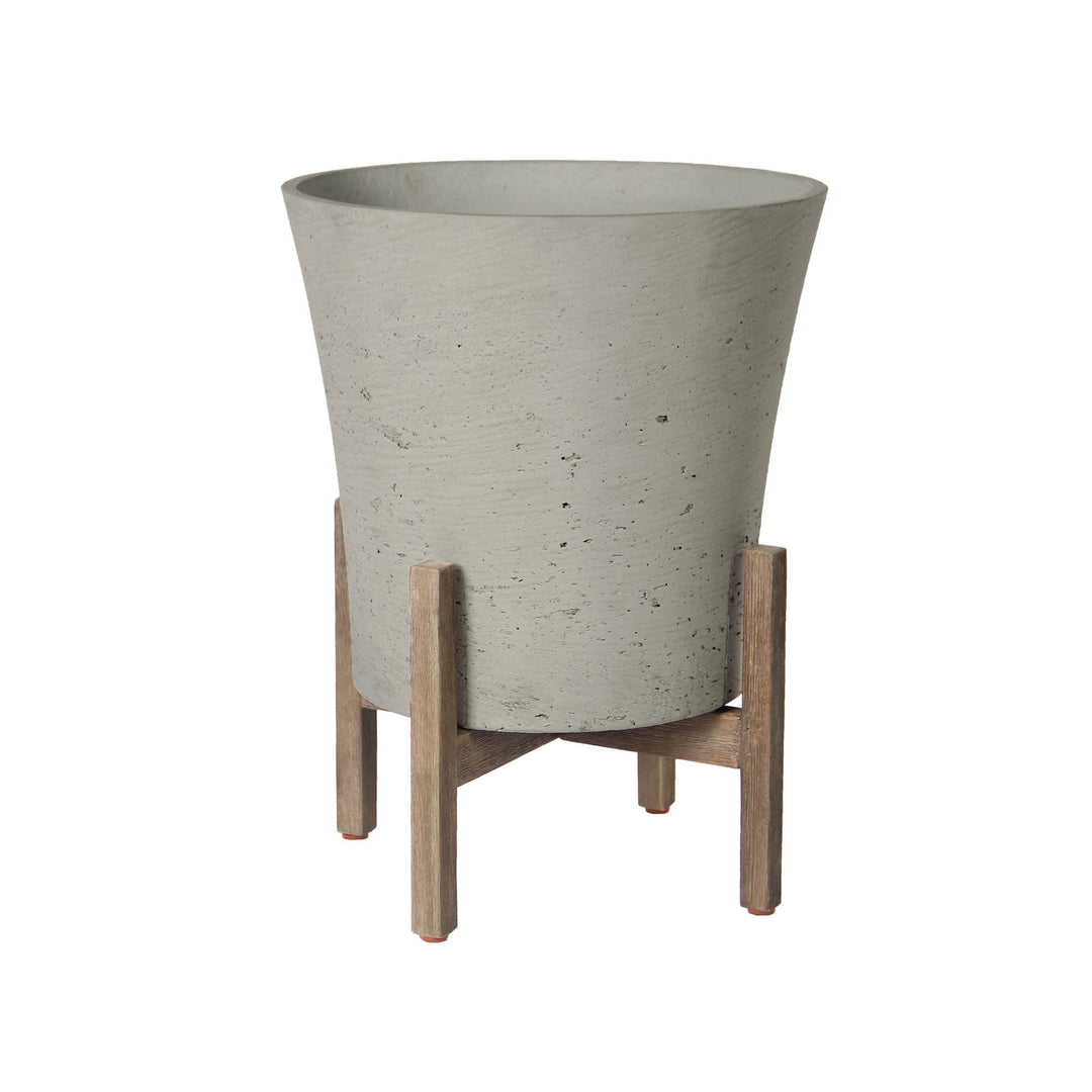 Patio Tapered Standing Pot Large in Cement Grey - home decor by LH Imports - Whats New Furniture Portland OR