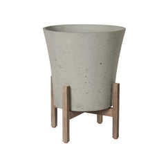 Patio Tapered Standing Pot Large in Cement Grey - home decor by LH Imports - Whats New Furniture Portland OR